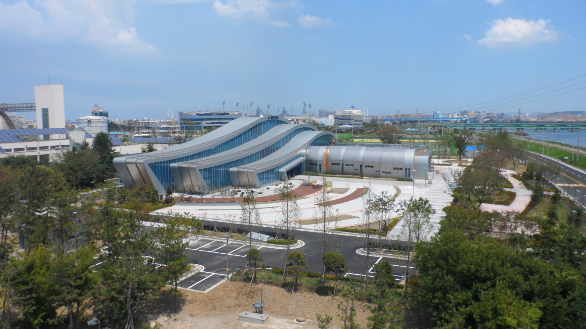 롯데건설이 시공한 아시아 최대의 포항 하수처리수 재이용시설 전경
