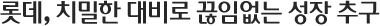 롯데, 치밀한 대비로 끊임없는 성장 추구.